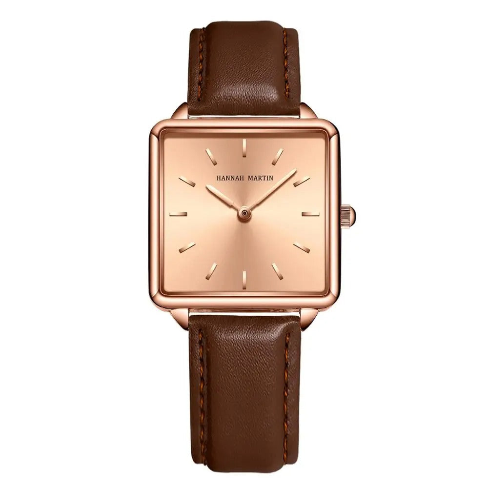 Relógio Slim Couro Marrom 28 mm