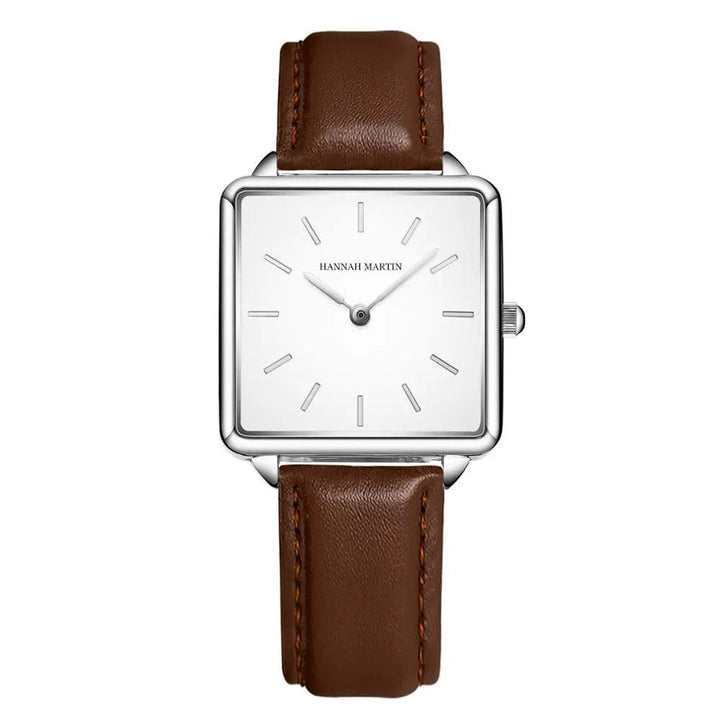 Relógio Slim Couro Marrom 28 mm