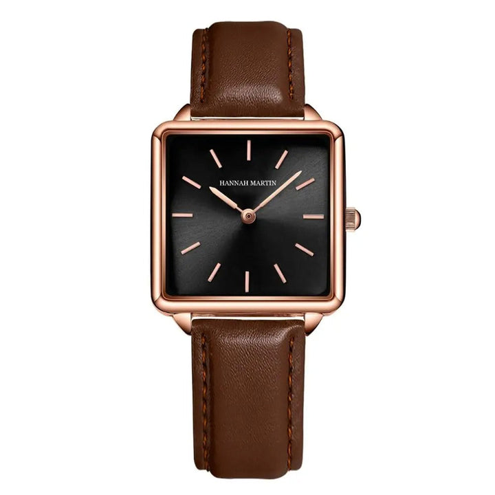Relógio Slim Couro Marrom 28 mm